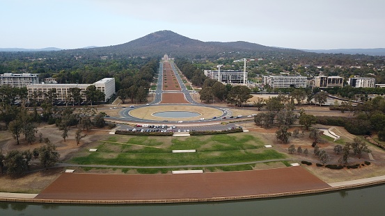 Aerial view of Canberra, Australia