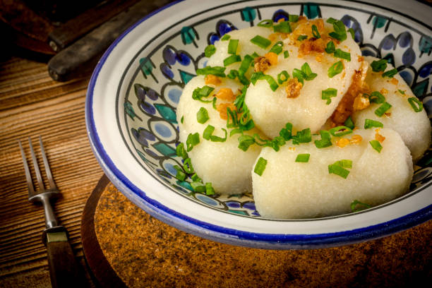 istock Potato dumplings stuffed with minced meat (kartacze). 1272797025