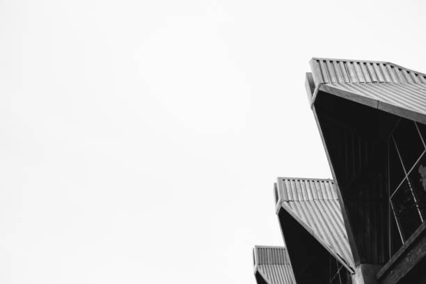 Urban geometry, modern architecture, Abstract and Inspirational architectural design. Artistic image and point of view
