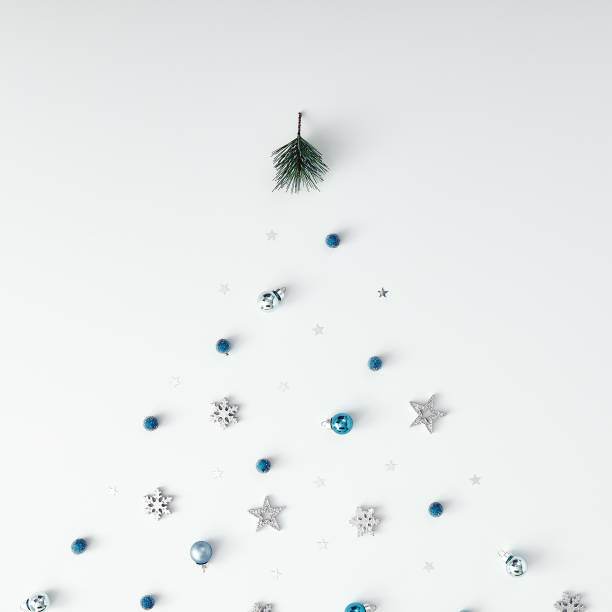 istock Shape of christmas tree from xmas decoration 1272800963