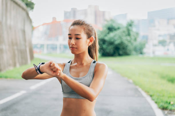 istock Woman use wearable smart watch 1272802275