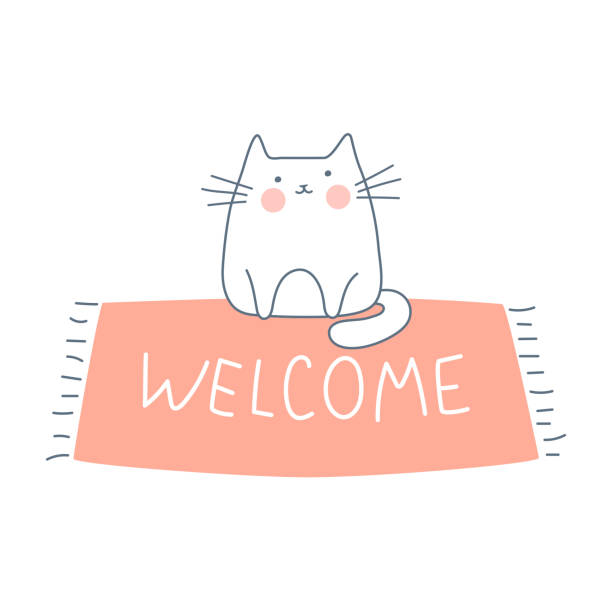 16,253 Welcome Cat Illustrations & Clip Art - iStock | Zen garden, Welcome  mat