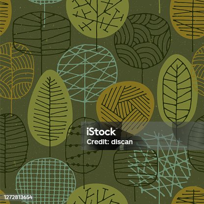 istock Autumn Forest seamless pattern. 1272813654
