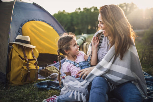 istock Family on summer  vacation camping in forest 1272815233
