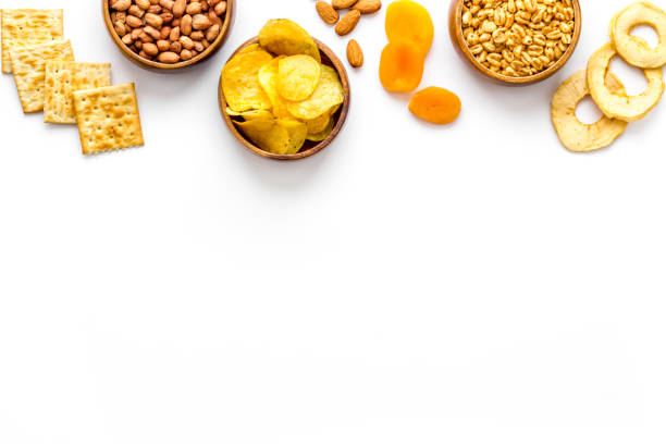 istock Variety of healthy snacks overhead on the table, copy space 1272818887