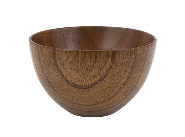 istock Wooden bowl isolated on white background 1272820748