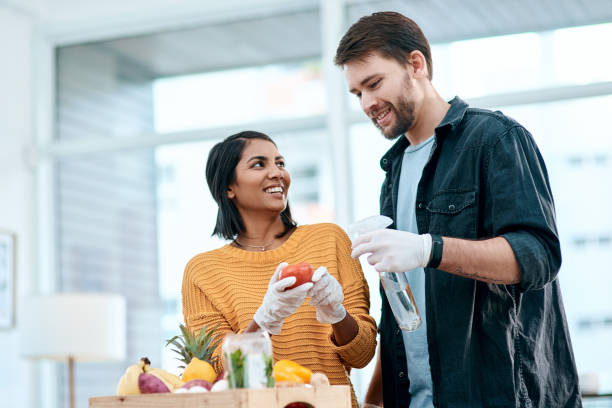 istock Disinfecting your groceries, welcome to 2020 1272821058