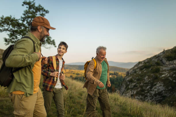istock Family hiking on mountain 1272822165