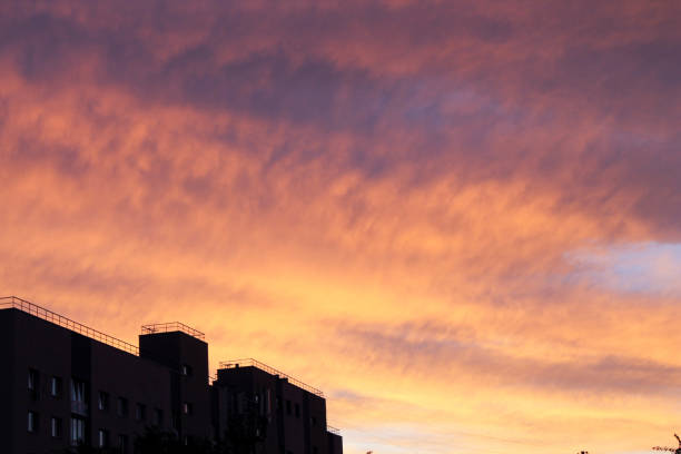 istock The sunset is bright orange. The sky at sunset. 1272823919