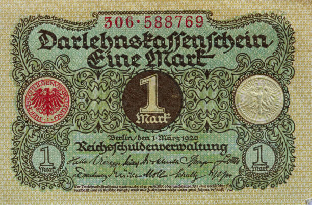 istock Vintage German 1 Marks Paper Money issued in 1920 1272826879