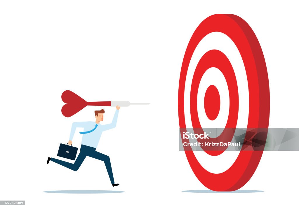 Target Getting Hit Hitting The Target Stock Illustration - Download Image Now - Adult ...