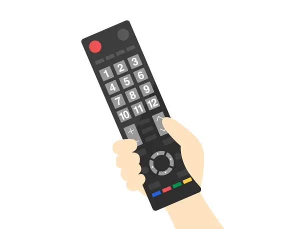 Vector illustration of TV remote control.