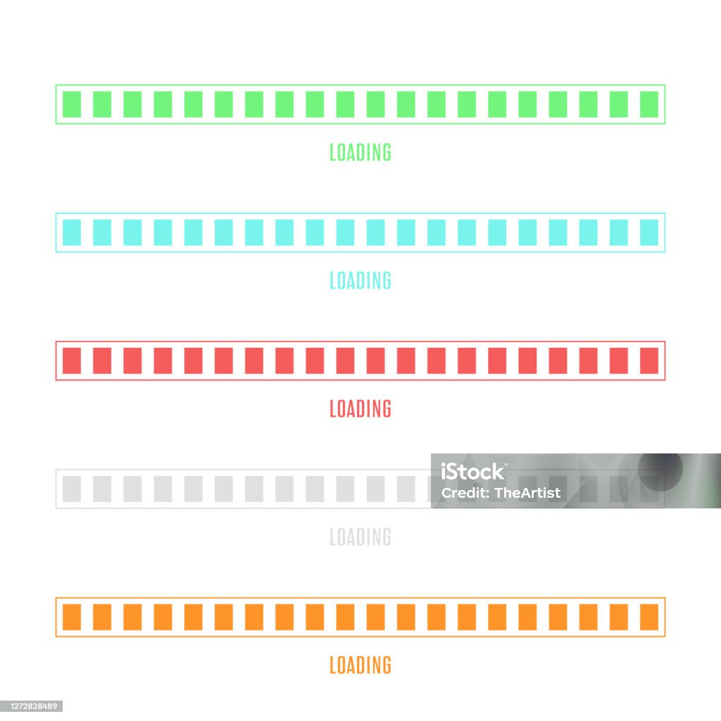 Loading Bar Vector Design Illustration Isolated On Background Stock ...