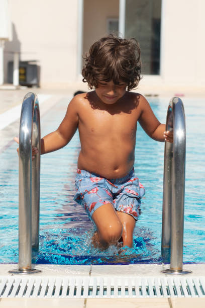istock Happy Smiling Boy In Swimming Pool 1272842543