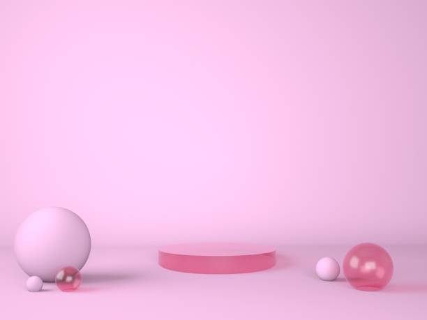 istock Product podium on pastel background 3d. Abstract minimal geometry concept. Studio stand platform theme. Exhibition and business marketing presentation stage. 1272843269