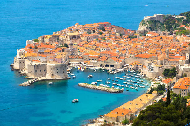 istock Aerial view of old city Dubrovnik 1272845607