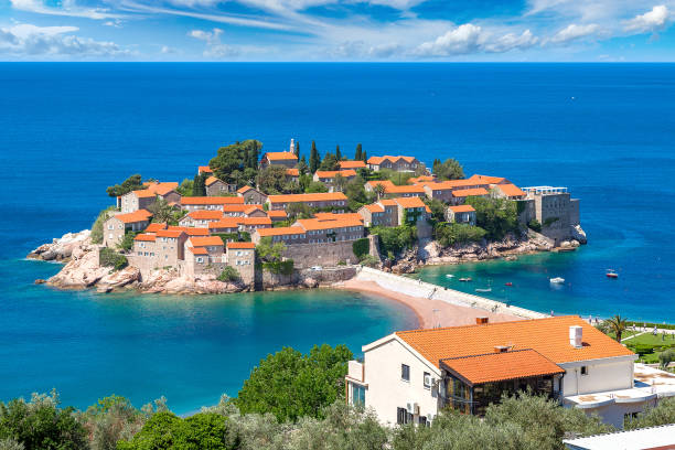 istock Sveti Stefan island in Budva 1272845660