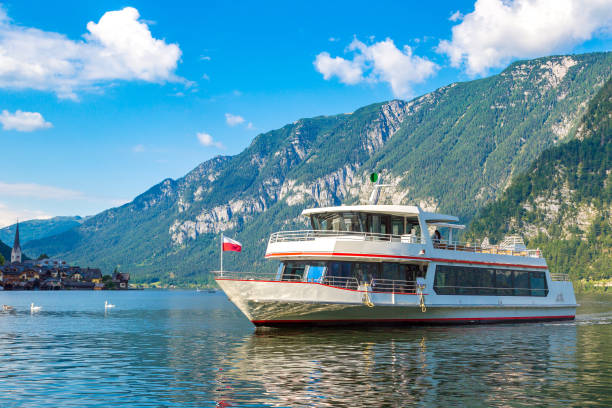 istock Ship on Hallstatt lake, Austria 1272846192