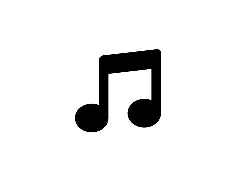 Musical note icon. Isolated musical note symbol - Vector