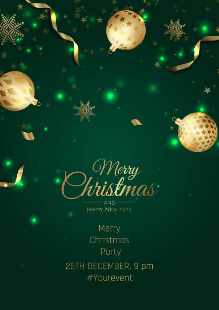 istock Merry Christmas and Happy New Year. Background with Snowflakes and balls design. 1272858043