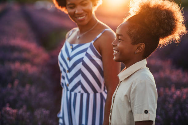 Family bond at lavender field