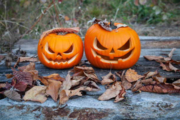 istock Halloween Jack-o-Lantern Pumpkins 1272875917