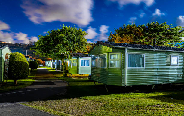istock Caravan park near the ocean coast in Cornwell, UK 1272881857