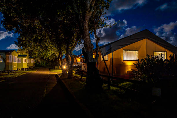 istock Caravan park near the ocean coast in Cornwell, UK 1272886774