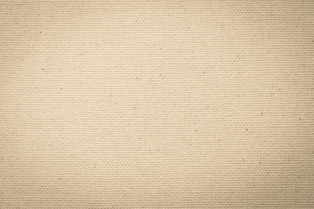 istock Hessian sackcloth woven texture pattern background in light yellow cream brown 1272889686