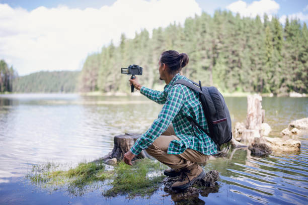 istock Backpacker Photographic Nature And Vlogging. 1272890168