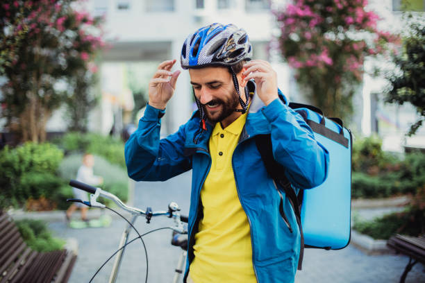 istock Favourite courier in the block 1272890284