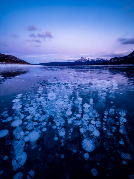 istock Abraham Lake in sunrise in winter 1272900056