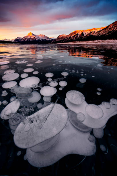 istock Abraham Lake in sunrise in winter 1272900076