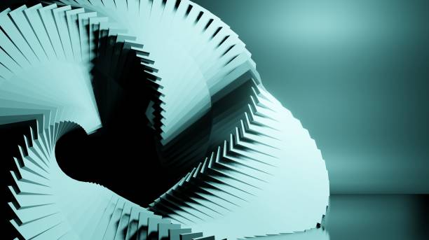 istock 3d rendering illustration of a half cutting sphere with hard patterns 1272902834