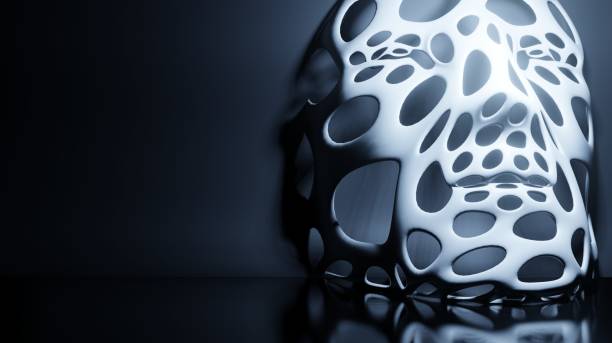 istock 3d rendering illustration of an abstract pattern hole object in bright blue background for the purpose of text advertisement and commercial use 1272902835