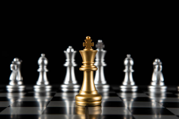 istock chess board game for ideas and competition and strategy, business success concept 1272904293