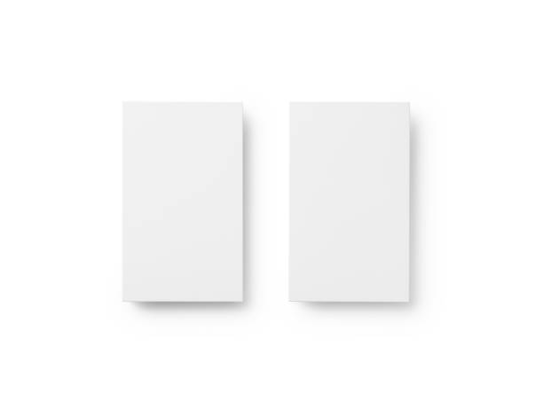 istock A business card placed on a white background. Overhead shot. 1272904389