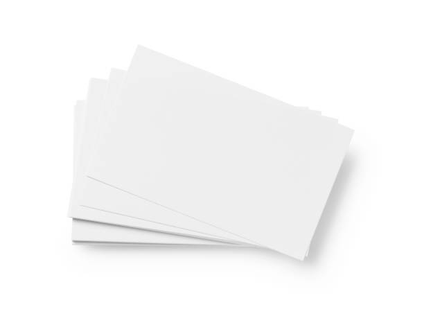 istock A business card placed on a white background. Overhead shot. 1272904420