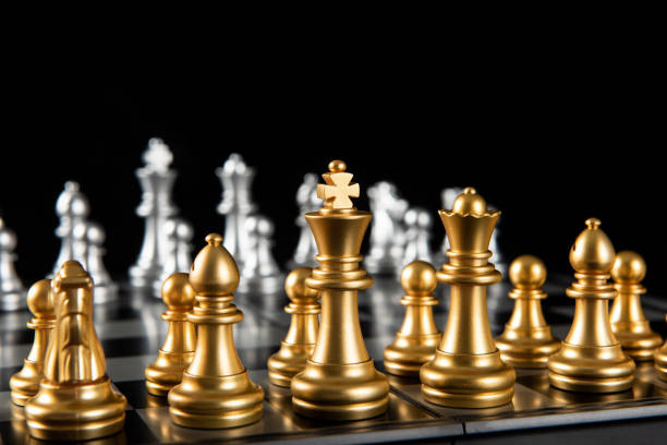 istock chess board game for ideas and competition and strategy, business success concept 1272905369