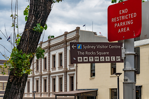 Historical building with Stellenbosch coat of arms (Fortis et superbus) on the facade, Stellenbosch, Western Cape, South Africa, Africa