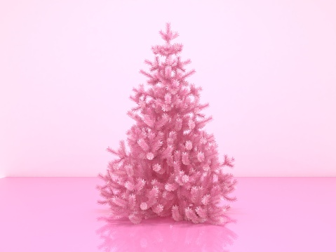 Pink christmas tree