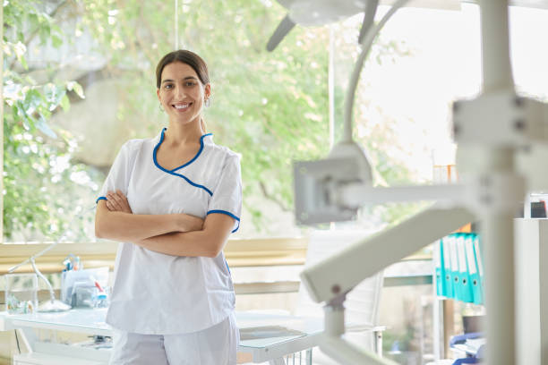 istock A female dentist portrait looking at camera. 1272924828