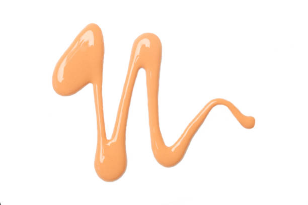 istock Liquid foundation sample isolated on white background. Makeup color swatch. 1272927068