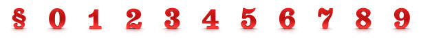 istock Paragraph § article sign symbol red numbers 0 1 2 3 4 5 6 7 8 9 construction set 3d rendering 1272927082