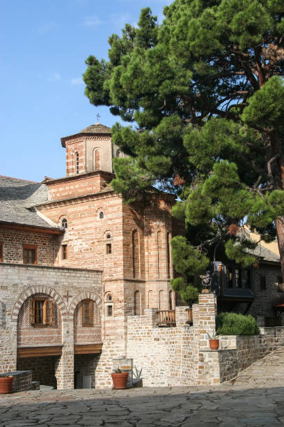 istock Courtyard of the Xenophon monastery on Athos 1272927323