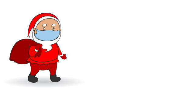 istock Christmas 2020 poster with copy space. COVID-19 pandemic. Vector illustration 1272930714