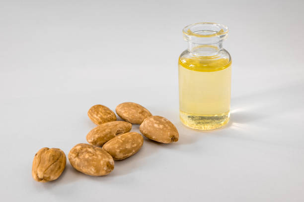 istock Almonds and almonds oil 1272931935