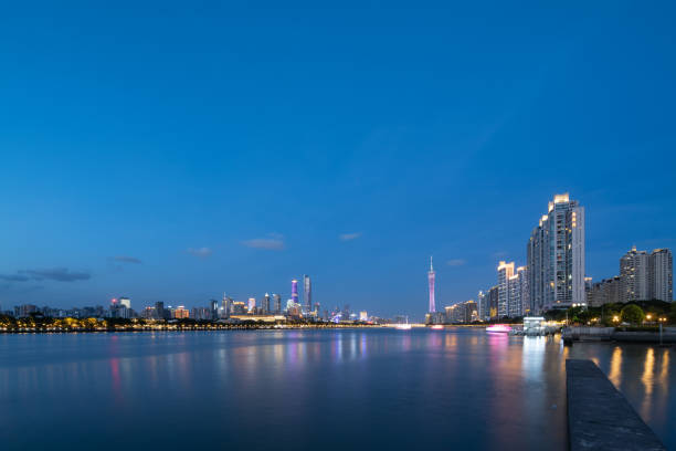 istock Guangzhou skyline at dusk 1272933013