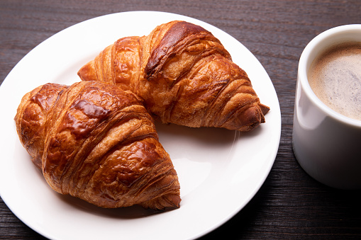 croissant and coffee.