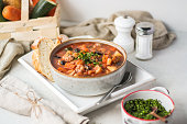 Traditional Italian Chicken Stew Soup Bowl